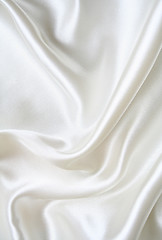 Image showing Smooth elegant white silk as background