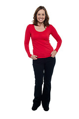 Image showing Full length portrait of fashion woman in casuals