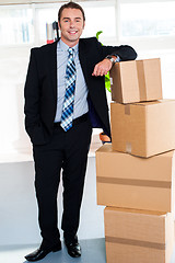 Image showing Full length portrait of handsome businessman