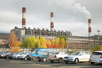 Image showing Combined heat and power in the city of Apatity. Russia