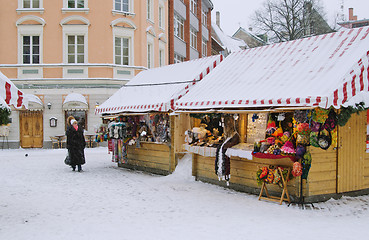 Image showing The christmas market in Riga 