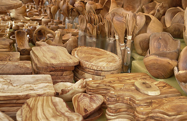 Image showing wooden craft products