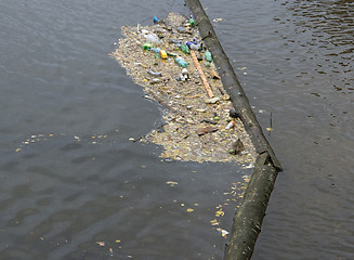 Image showing waste on a river