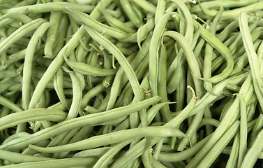 Image showing fresh green runner beans