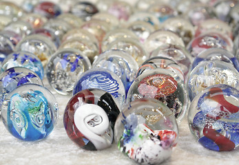 Image showing colorfull glass marbles