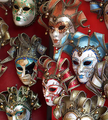 Image showing colorful masks