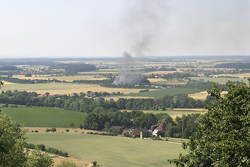 Image showing rural scene and fire