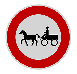 Image showing no carriage sign