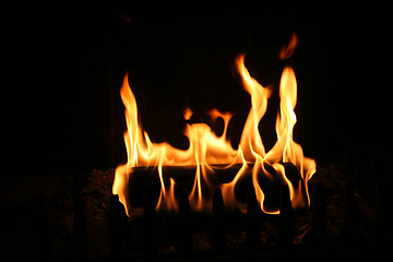 Image showing burning log