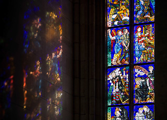 Image showing church window in Prague