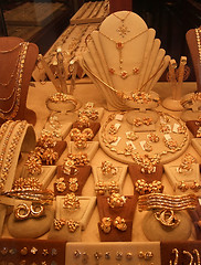 Image showing golden jewellery