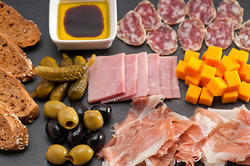 Image showing assorted cold cut platter