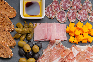 Image showing assorted cold cut platter