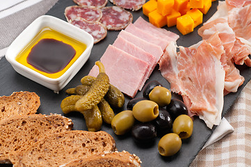 Image showing assorted cold cut platter