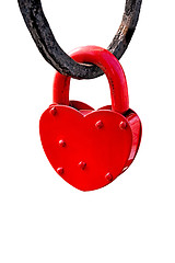 Image showing Red heart lock