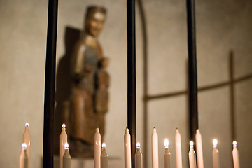 Image showing Lit candles