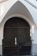 Image showing Old wooden door