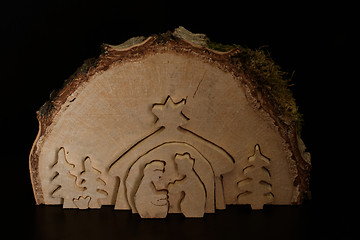 Image showing christmas crib. nativity scene