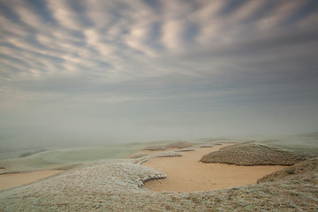 Image showing On the golf course in winter