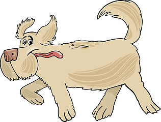 Image showing Running sheepdog dog cartoon illustration