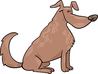 Image showing cute sitting dog cartoon illustration