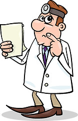 Image showing cartoon concerned doctor illustration