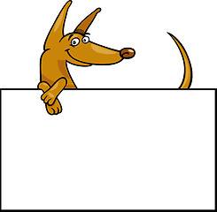 Image showing cartoon dog with board or card