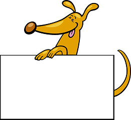 Image showing cartoon dog with board or card