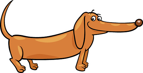 Image showing dachshund dog cartoon illustration