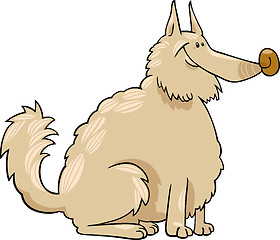 Image showing spitz dog cartoon illustration