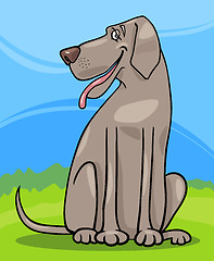 Image showing great dane dog cartoon illustration