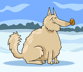 Image showing eskimo dog cartoon illustration