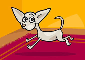 Image showing running chihuahua cartoon illustration