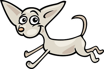 Image showing running chihuahua cartoon illustration