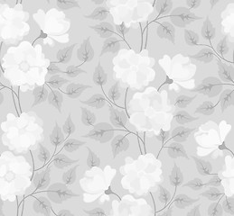 Image showing Light abstract seamless flower background