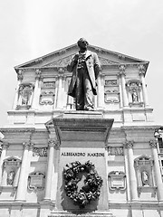 Image showing Manzoni statue, Milan