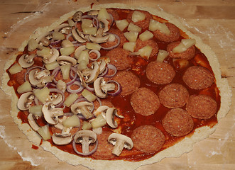 Image showing pizza making