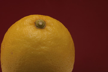 Image showing Lemon-on-red