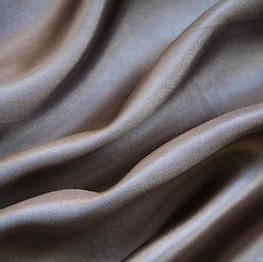 Image showing Smooth elegant grey silk as background