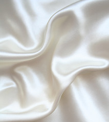 Image showing Smooth elegant white silk as background