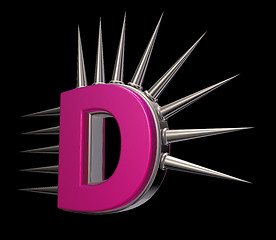 Image showing prickles letter d