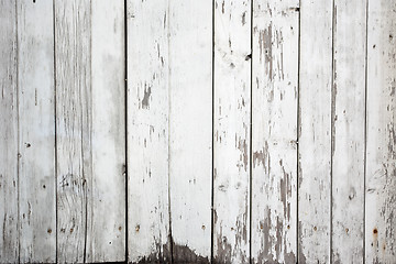 Image showing background of weathered white painted wood