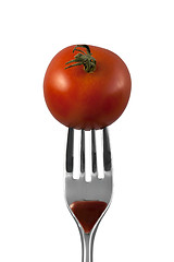 Image showing Pierced food item
