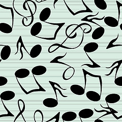 Image showing Musical notes pattern