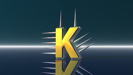 Image showing prickles letter k