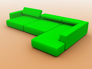 Image showing sofa in green tones