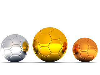 Image showing soccer balls