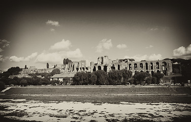 Image showing Circus Maximus: ancient Roman stadium, the Palatine hill - Circo