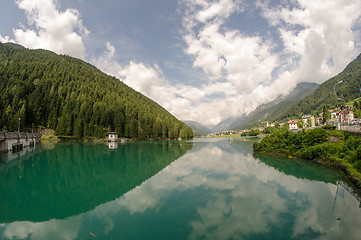 Image showing Dolomites Landscape and Mountains in Summer Season