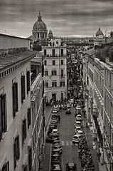 Image showing Rome - Street view from Pincio promenade near Piazza di Spagna